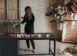 Gemma Nash arranging flowers